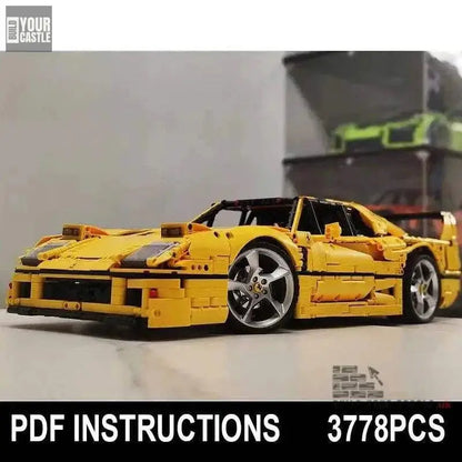 MOC Technic Ferrari F40 building set 3778pcs - BuildYourCastle