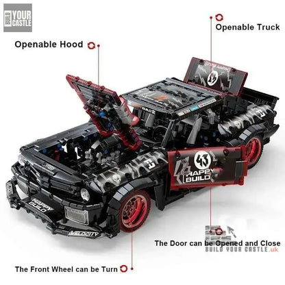 MOC Technic Ford Mustang Hoonicorn V2 KEN BLOCK - 1655pcs - BuildYourCastle