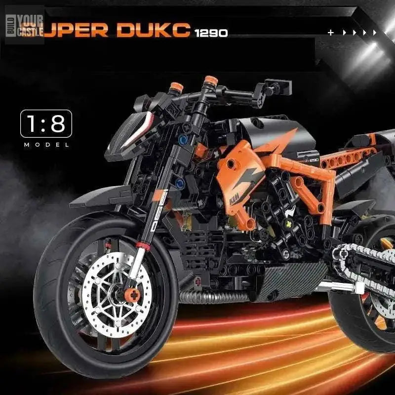 MOC Technic KTM Duke motorcycle 1:8 596pcs - BuildYourCastle