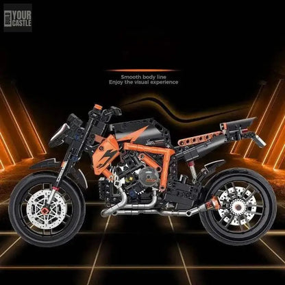 MOC Technic KTM Duke motorcycle 1:8 596pcs - BuildYourCastle