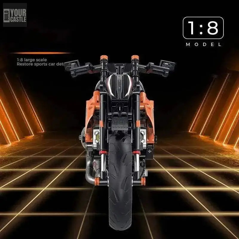 MOC Technic KTM Duke motorcycle 1:8 596pcs - BuildYourCastle