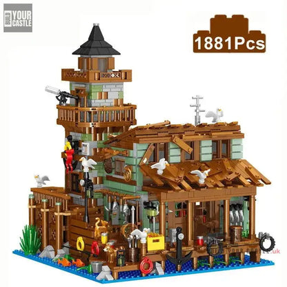 MOC Technic Micro Fisherman Cabin House building set for kids - BuildYourCastle