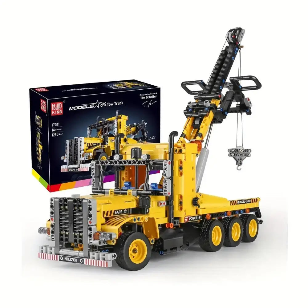 MOC TECHNIC Mobile crane truck mechanization building blocks 1250pcs