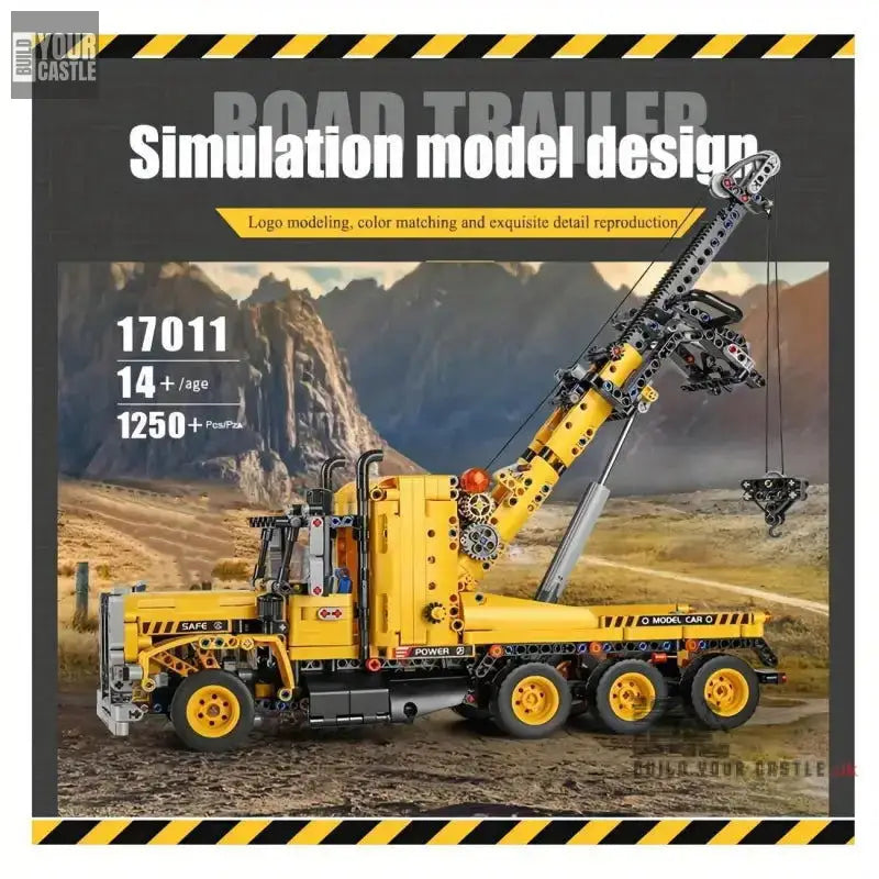 MOC TECHNIC Mobile crane truck mechanization building blocks 1250pcs - BuildYourCastle