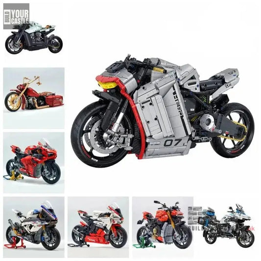 MOC Technical motorcycles building sets 1:5 - choose your variant - BuildYourCastle