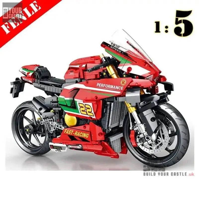 MOC Technical motorcycles building sets 1:5 - choose your variant - BuildYourCastle