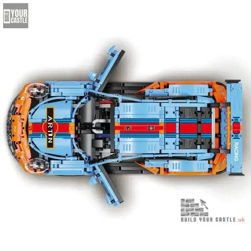 MOC Technic Porsche 911 RSR car building set - BuildYourCastle