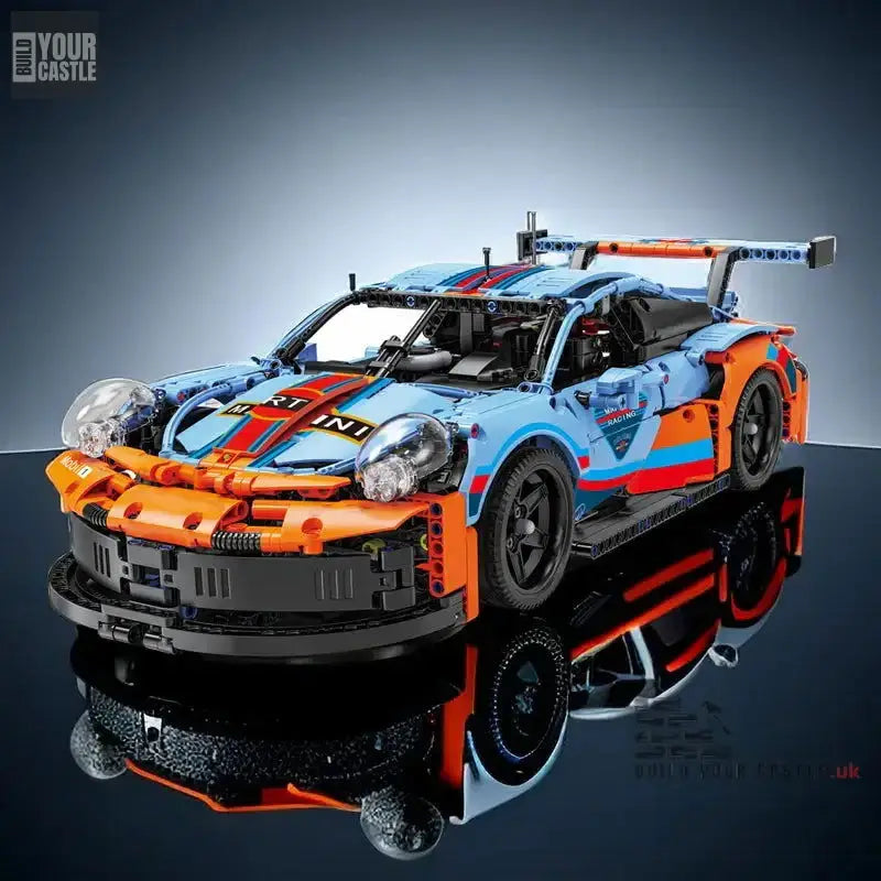 MOC Technic Porsche 911 RSR car building set - BuildYourCastle