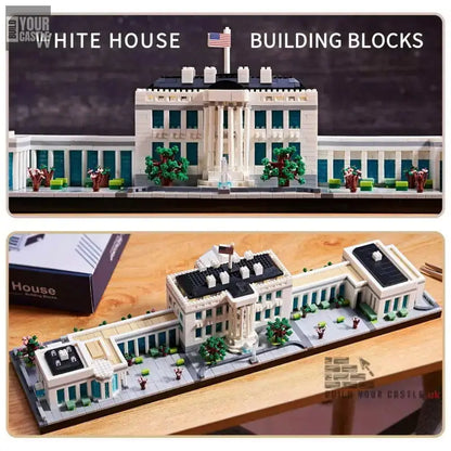 MOC White House - 3520 Micro Building Blocks - BuildYourCastle