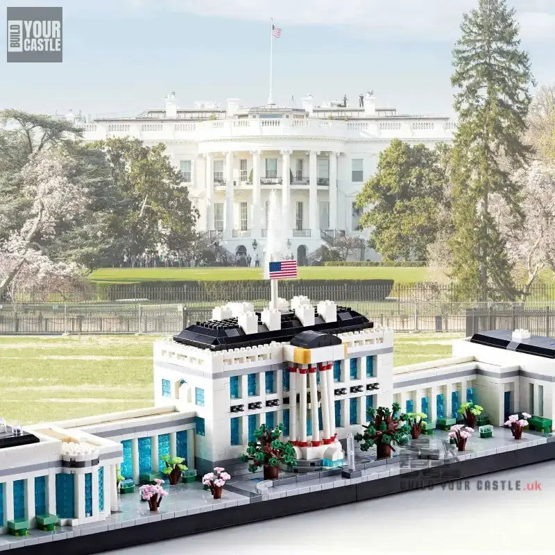 MOC White House - 3520 Micro Building Blocks - BuildYourCastle