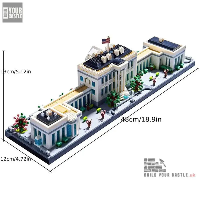 MOC White House - 3520 Micro Building Blocks - BuildYourCastle