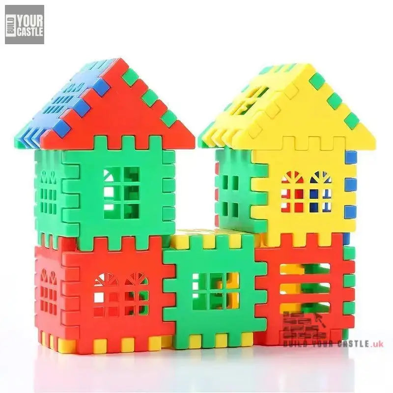 Modular plastic building set colorful for children MIX 50 pcs - BuildYourCastle