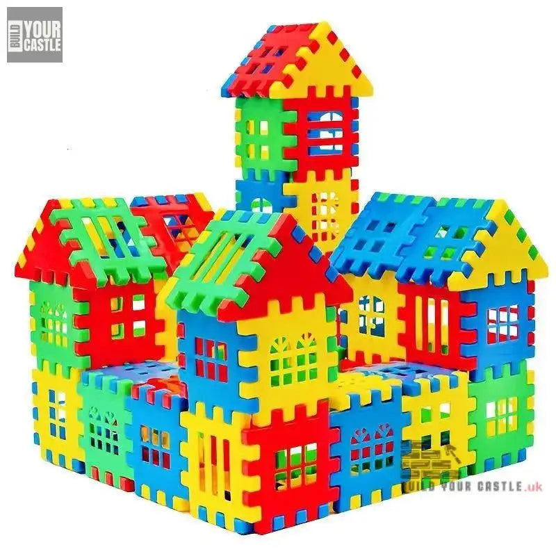 Modular plastic building set colorful for children MIX 50 pcs - BuildYourCastle