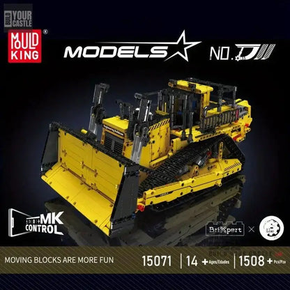 Mould king 15084 Dozer MOC Yellow construction for kids and adults - BuildYourCastle