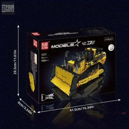 Mould king 15084 Dozer MOC Yellow construction for kids and adults - BuildYourCastle