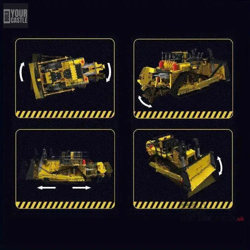 Mould king 15084 Dozer MOC Yellow construction for kids and adults - BuildYourCastle