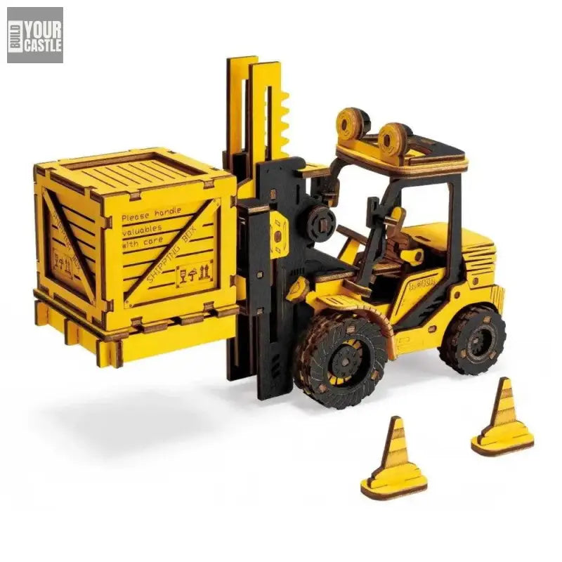 204pcs Robotime ROKR Road Roller Engineering Vehicle - BuildYourCastle