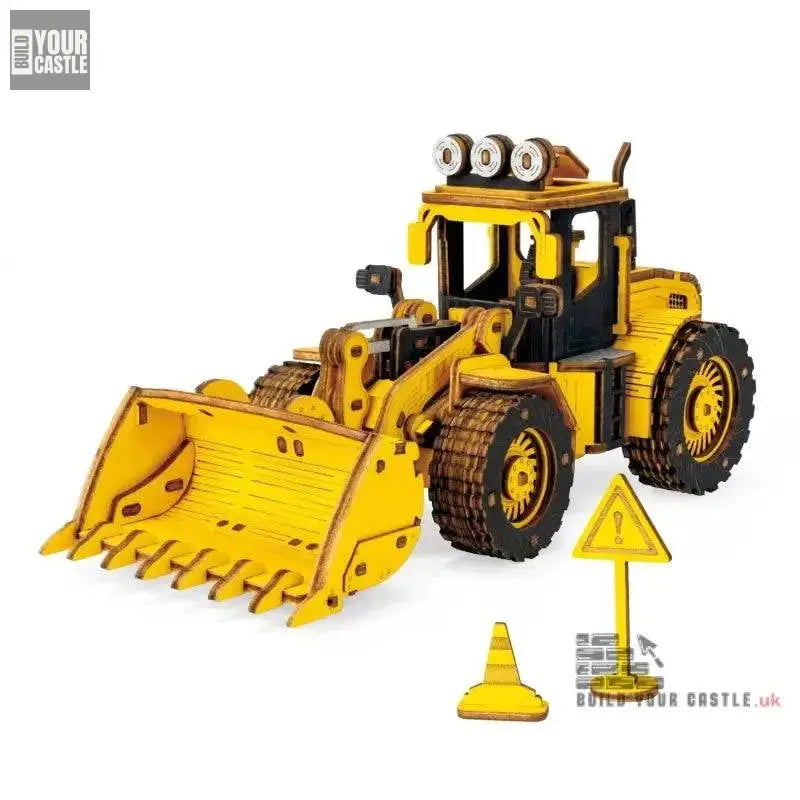 204pcs Robotime ROKR Road Roller Engineering Vehicle - BuildYourCastle