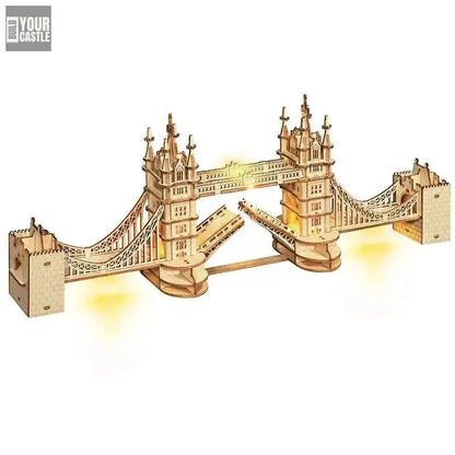 Robotime Big Ben woodem blocks Rolife DIY 3D Tower Bridge - BuildYourCastle