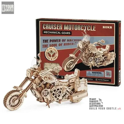 Robotime Cruiser Motorcycle wooden puzzle - BuildYourCastle