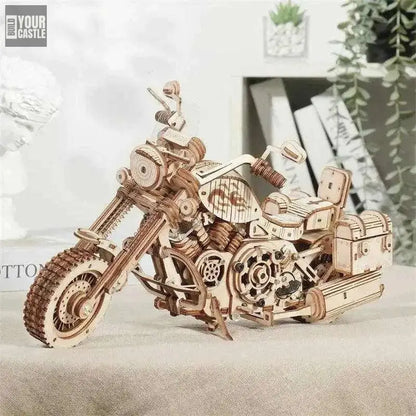 Robotime Crusier wooden puzzle Rokr Motorcycle DIY - BuildYourCastle