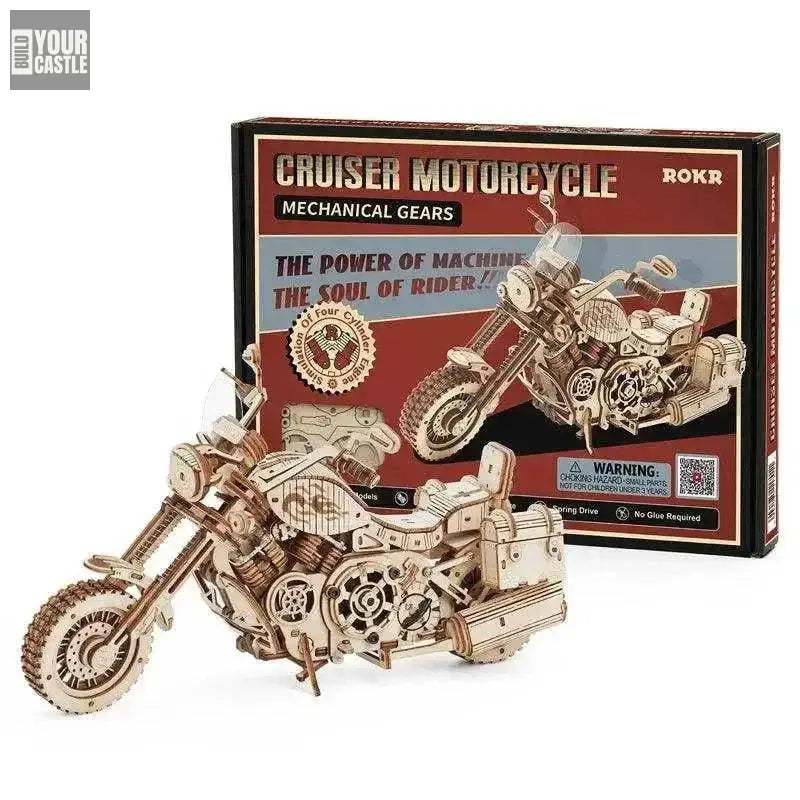 Robotime Crusier wooden puzzle Rokr Motorcycle DIY - BuildYourCastle