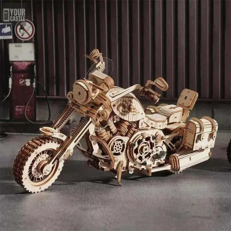 Robotime Crusier wooden puzzle Rokr Motorcycle DIY - BuildYourCastle