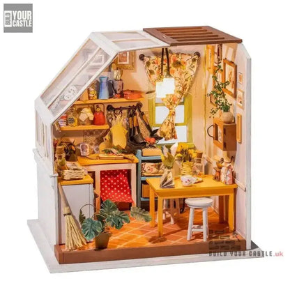 Robotime DIY Wooden Miniature Dollhouse Janson's Kitchen 1:24 Handmade - BuildYourCastle