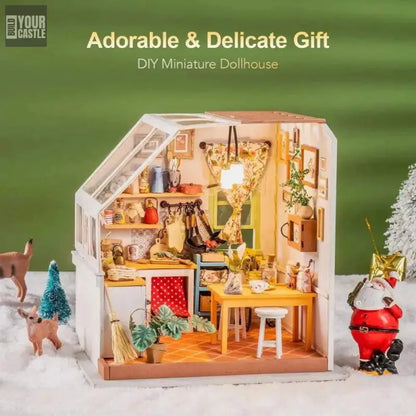 Robotime DIY Wooden Miniature Dollhouse Janson's Kitchen 1:24 Handmade - BuildYourCastle