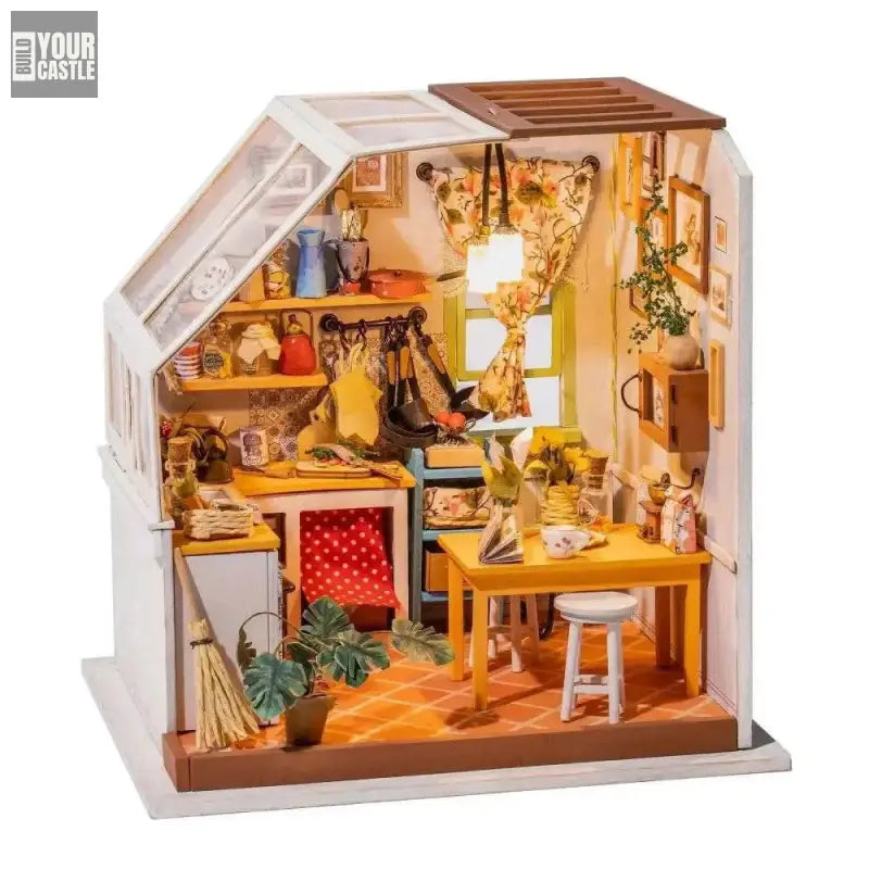 Robotime DIY Wooden Miniature Dollhouse Janson's Kitchen 1:24 Handmade - BuildYourCastle