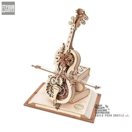 Robotime Magic Cello Music Box 3D Wooden Puzzle - BuildYourCastle