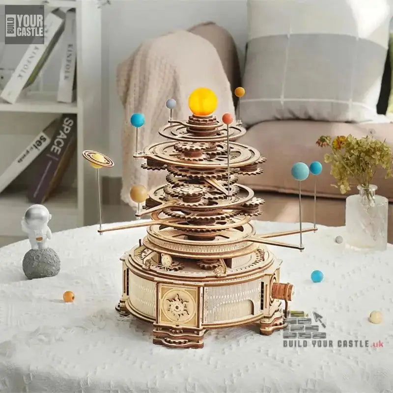 Robotime Orrery Rokr 316PCS Rotatable Mechanical DIY Wooden Model Building set - BuildYourCastle