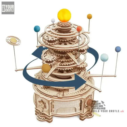 Robotime Orrery Rokr 316PCS Rotatable Mechanical DIY Wooden Model Building set - BuildYourCastle