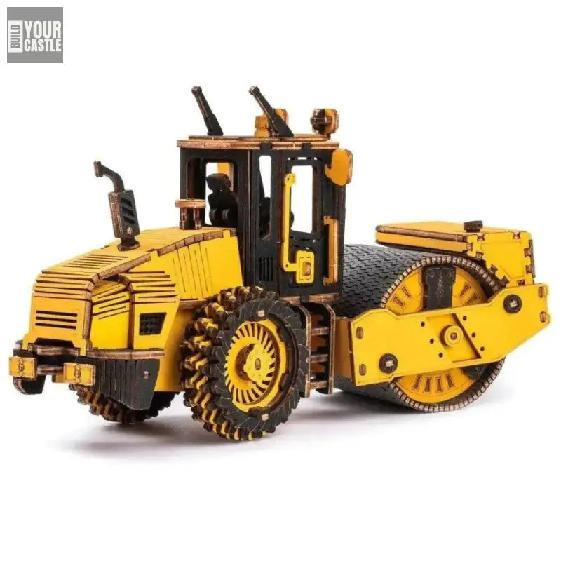 204pcs Robotime ROKR Road Roller Engineering Vehicle - BuildYourCastle