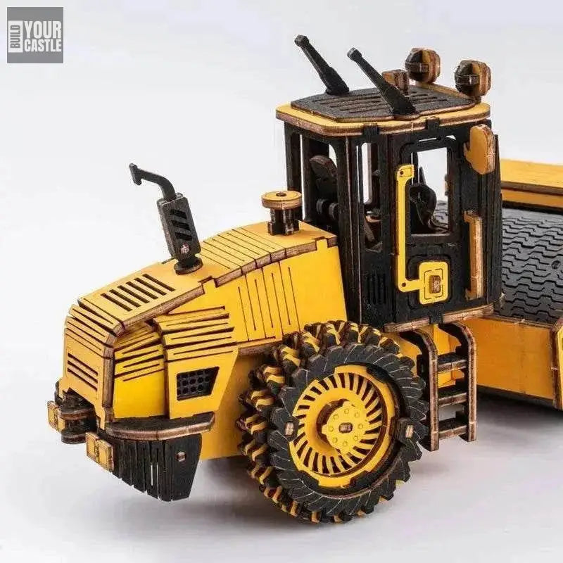 204pcs Robotime ROKR Road Roller Engineering Vehicle - BuildYourCastle