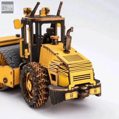 204pcs Robotime ROKR Road Roller Engineering Vehicle - BuildYourCastle