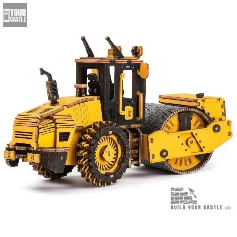 204pcs Robotime ROKR Road Roller Engineering Vehicle - BuildYourCastle