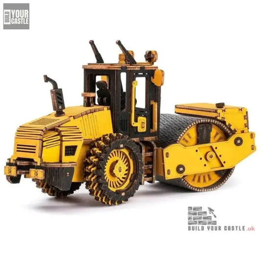 204pcs Robotime ROKR Road Roller Engineering Vehicle - BuildYourCastle