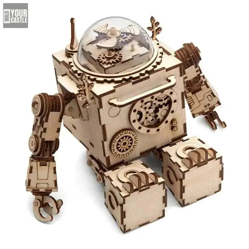 Robotime ROKR Robot Steampunk Music Box 3D - BuildYourCastle