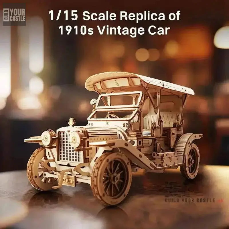 Robotime Vintage Car Rokr 3D Wooden Puzzle - BuildYourCastle