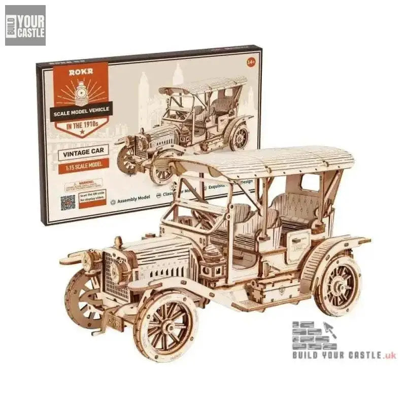 Robotime Vintage Car Rokr 3D Wooden Puzzle - BuildYourCastle