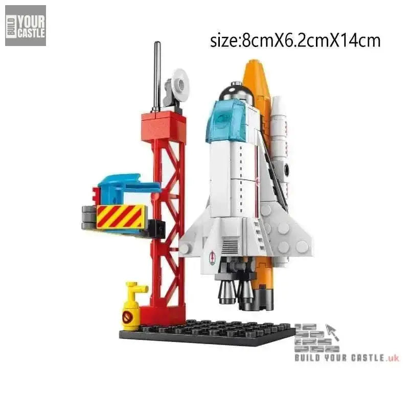 Spaceships building set Rocket Launching Pad Moon - BuildYourCastle