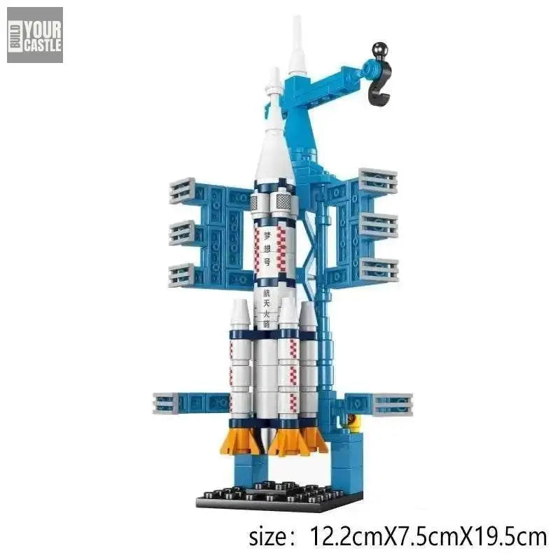 Spaceships building set Rocket Launching Pad Moon - BuildYourCastle