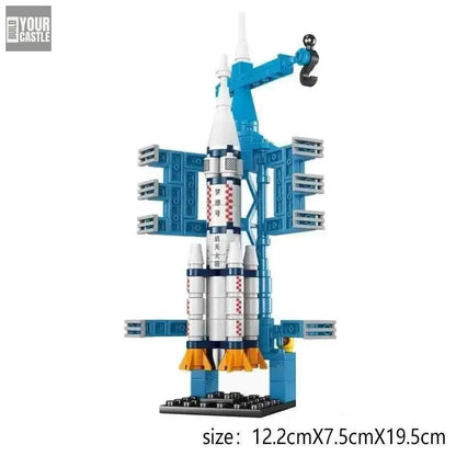 Spaceships building set Rocket Launching Pad Moon - BuildYourCastle