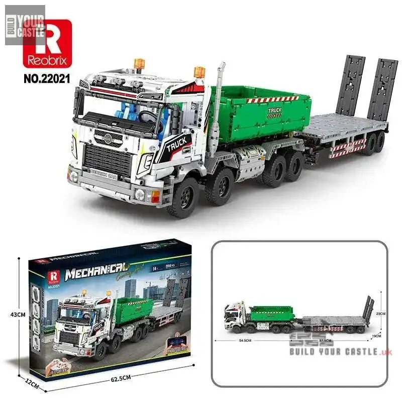 Technic 22021 Truck wih trailer and motors - BuildYourCastle