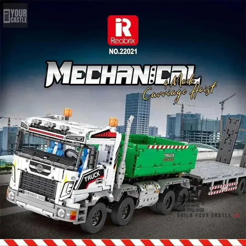 Technic 22021 Truck wih trailer and motors - BuildYourCastle