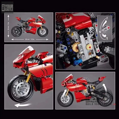 Technic DUCATI 950 motorcycle building set - BuildYourCastle