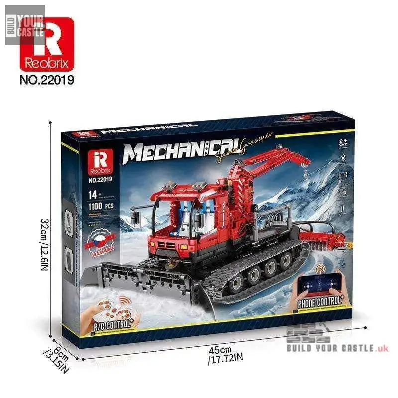 Technic Snow plough winter car building set for kids - BuildYourCastle