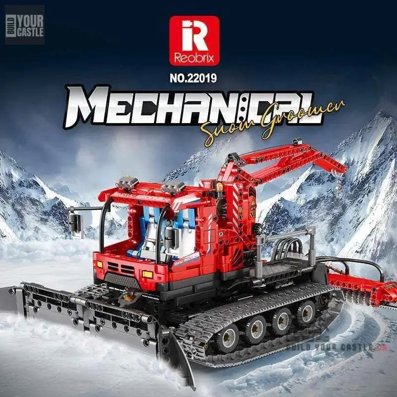 Technic Snow plough winter car building set for kids - BuildYourCastle