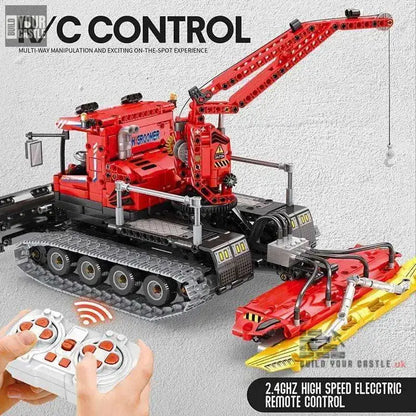 Technic Snow plough winter car building set for kids - BuildYourCastle